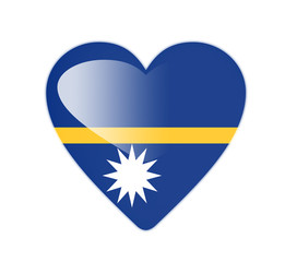 Nauru 3D heart shaped flag