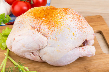 Raw chicken