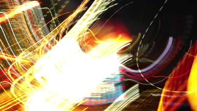 Experimental Abstract Light Patterns created from Long Exposures