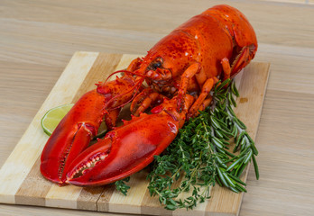 Boiled lobster