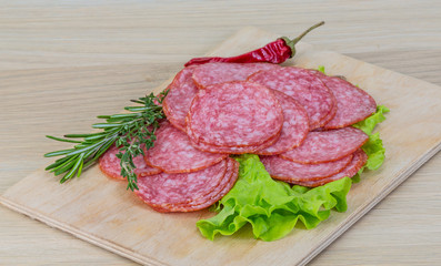 Sliced salami