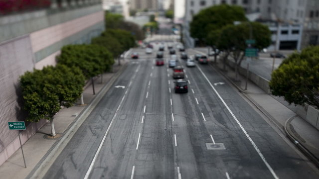 Time Lapse of Traffic in Downtown Los Angeles Daytime