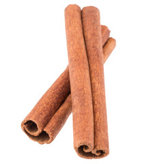 cinnamon stick spice isolated on white background closeup