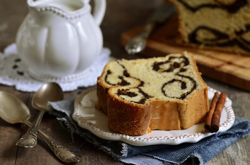 Piece of poppy seed roll.