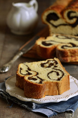 Piece of poppy seed roll.