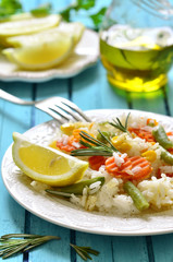 Rice with vegetable.