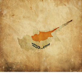 Vintage map of Cyprus on grunge paper