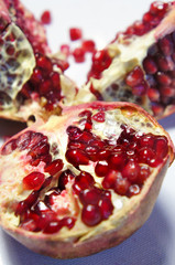 Fresh juicy cuted pomegranate