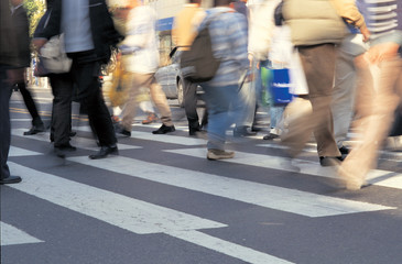 횡단보도와 사람들