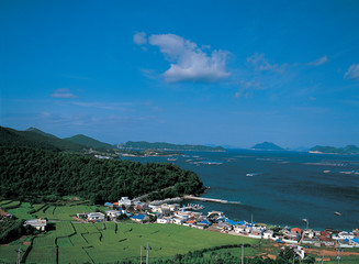 Obraz premium 바다와 어촌