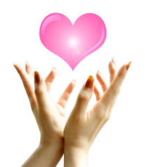 手とハート
