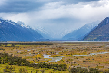 Tasman River at Aoraki Mount Cook National Park