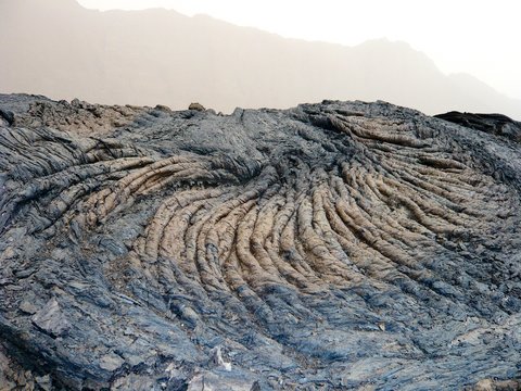 Bourrelets de lave cordée à Fogo