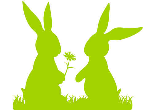 Osterkarte Osterhasen Ostern Blume Geschenk