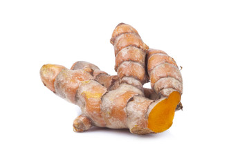 turmeric on white background