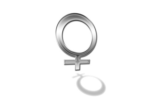Piktogramm Frau / Woman / Silbern