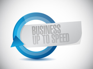 business up to speed cycle sign