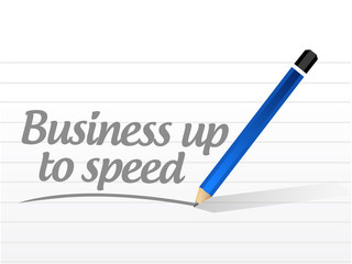 business up to speed message sign