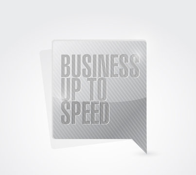 business up to speed message sign