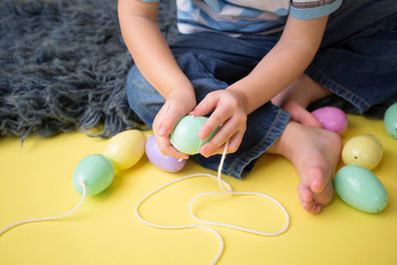 Fototapeta na wymiar Kids Easter Activity and Crafts