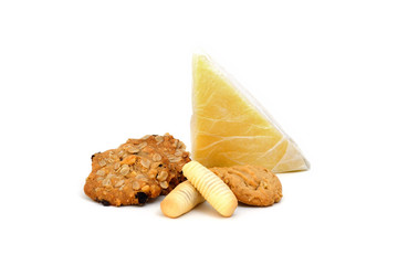 Homemade Cake ,Cookies and bakery isolate on white background