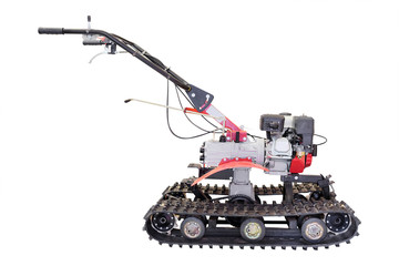 Snowplow under the white background