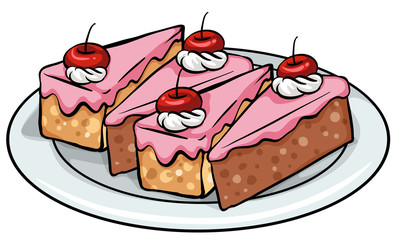 Plate of cakes