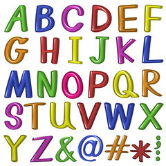 Candy fontstyle of the letters