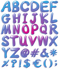 Colourful big letters of the alphabet