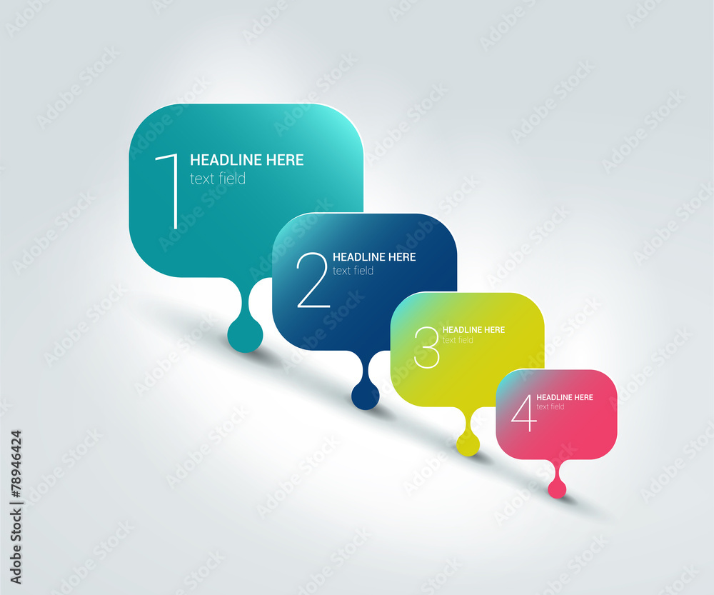 Poster step by step template. numbered chart. infographic element.