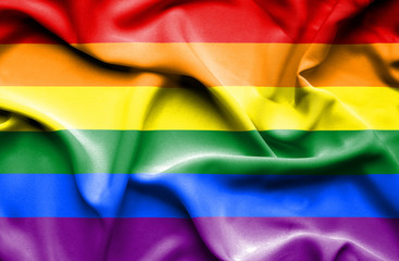 Gay (Pride) waving flag