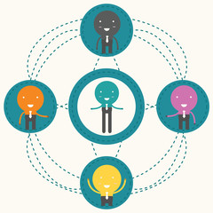 Social networking conceptual ,illustration vector.