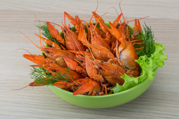 Boiled crayfish