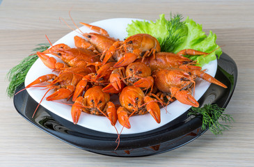 Boiled crayfish