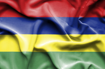 Mauritius waving flag
