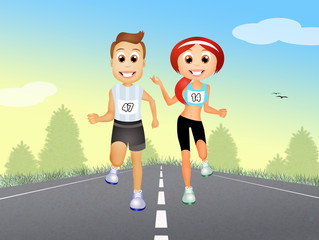 Fototapeta premium running race