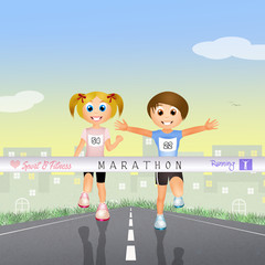 Marathon children