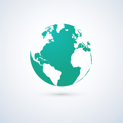 Pictograph Of Globe. Vector Icon