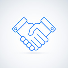 Blue icon handshake