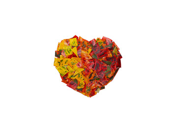 Heart from Colorful Leaves