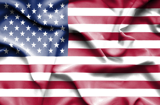 United States of America waving flag