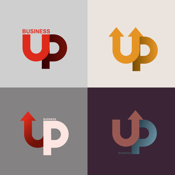 logo of the up arrow. Business application icon