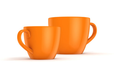 3d rendered cups.