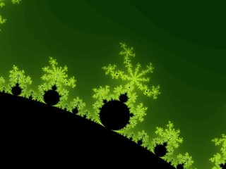 Green fractal Mandelbrot