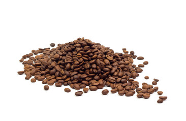 Coffee beans isolated on white