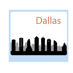 Dallas USA city skyline silhouette vector illustration