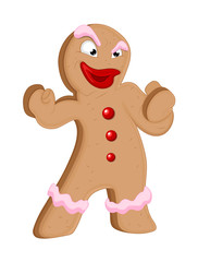 Angry Gingerbread Man Cartoon Character