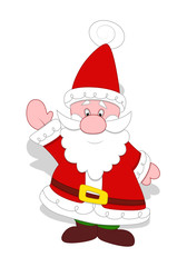 Happy Funny Cartoon Santa Hand Gesture