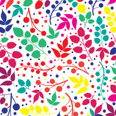 Colored pattern on leaves theme. Autumn pattern with leaves.Can