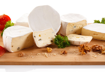Cheese on cutting board